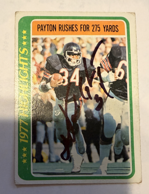Walter Payton Autographed CARD