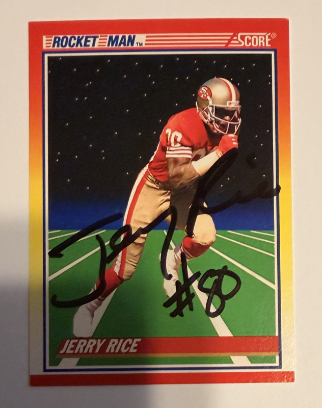Jerry Rice Autographed Card 