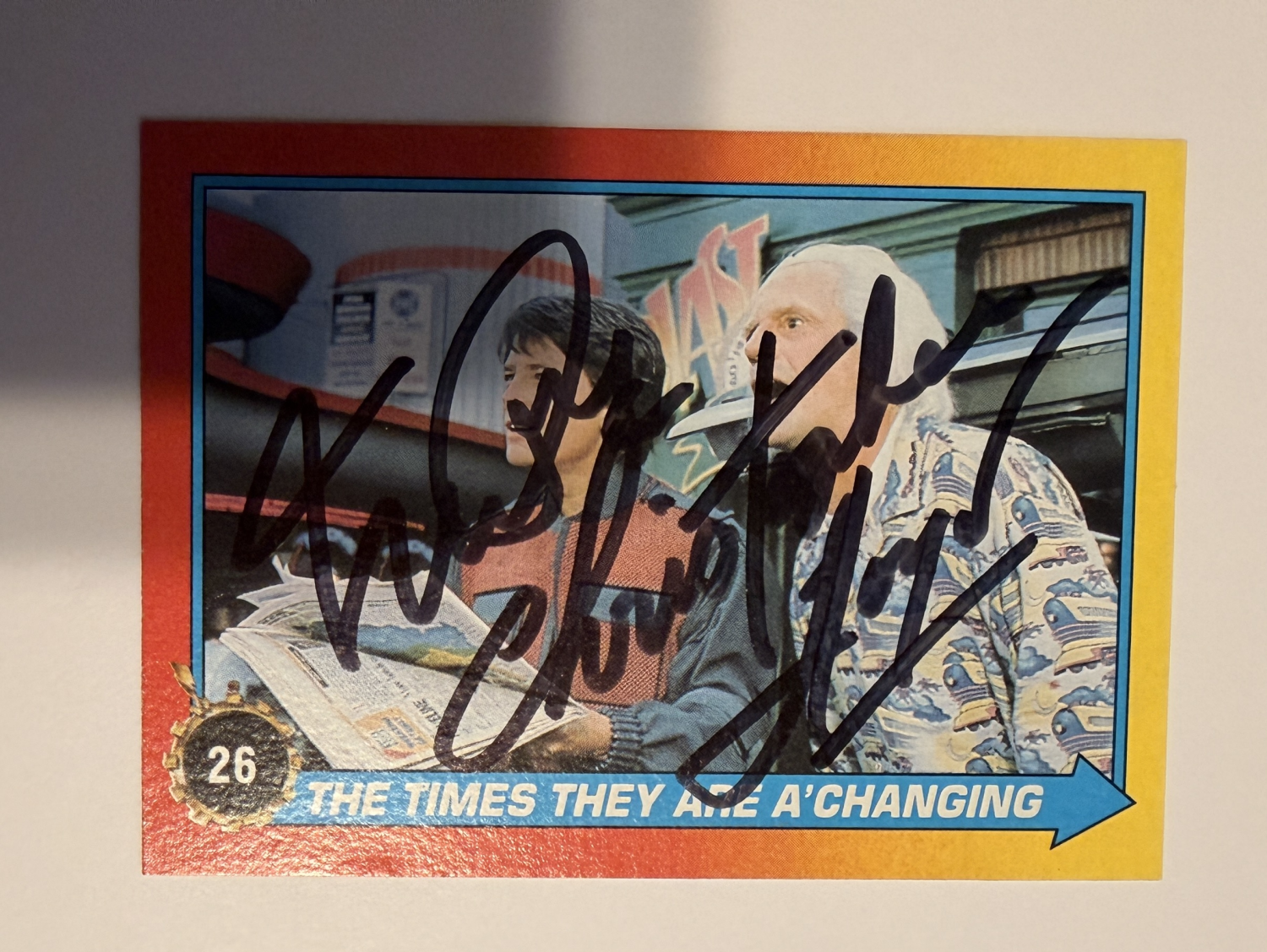 Michael J. Fox Autographed Card 