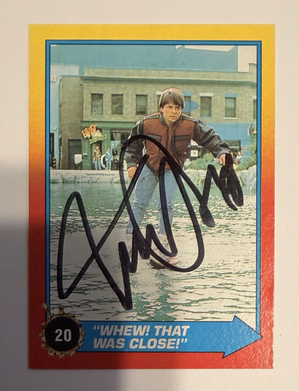 Michael J. Fox Autographed Card 