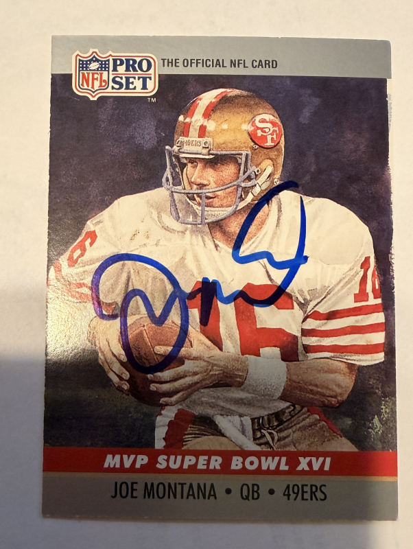 Joe Montana Autographed Card