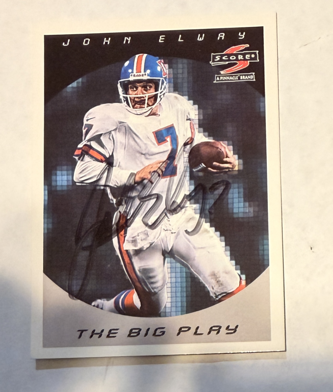 John Elway Autographed CARD