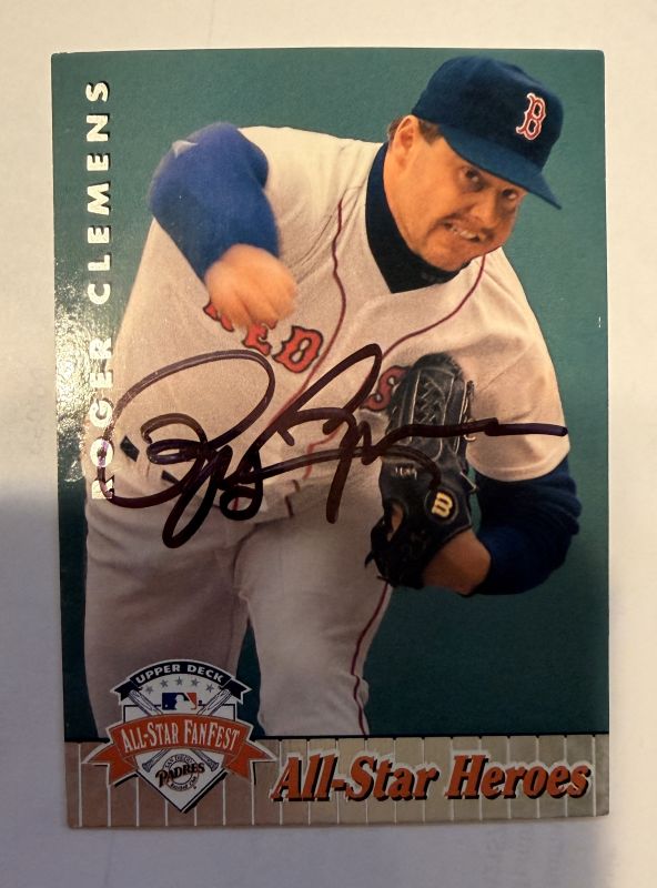 Roger Clemens Autographed Card