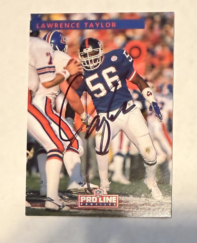 Lawrence Taylor Autographed CARD