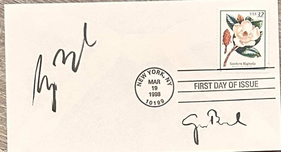 George Bush SR & JR Autographed ENVELOPE