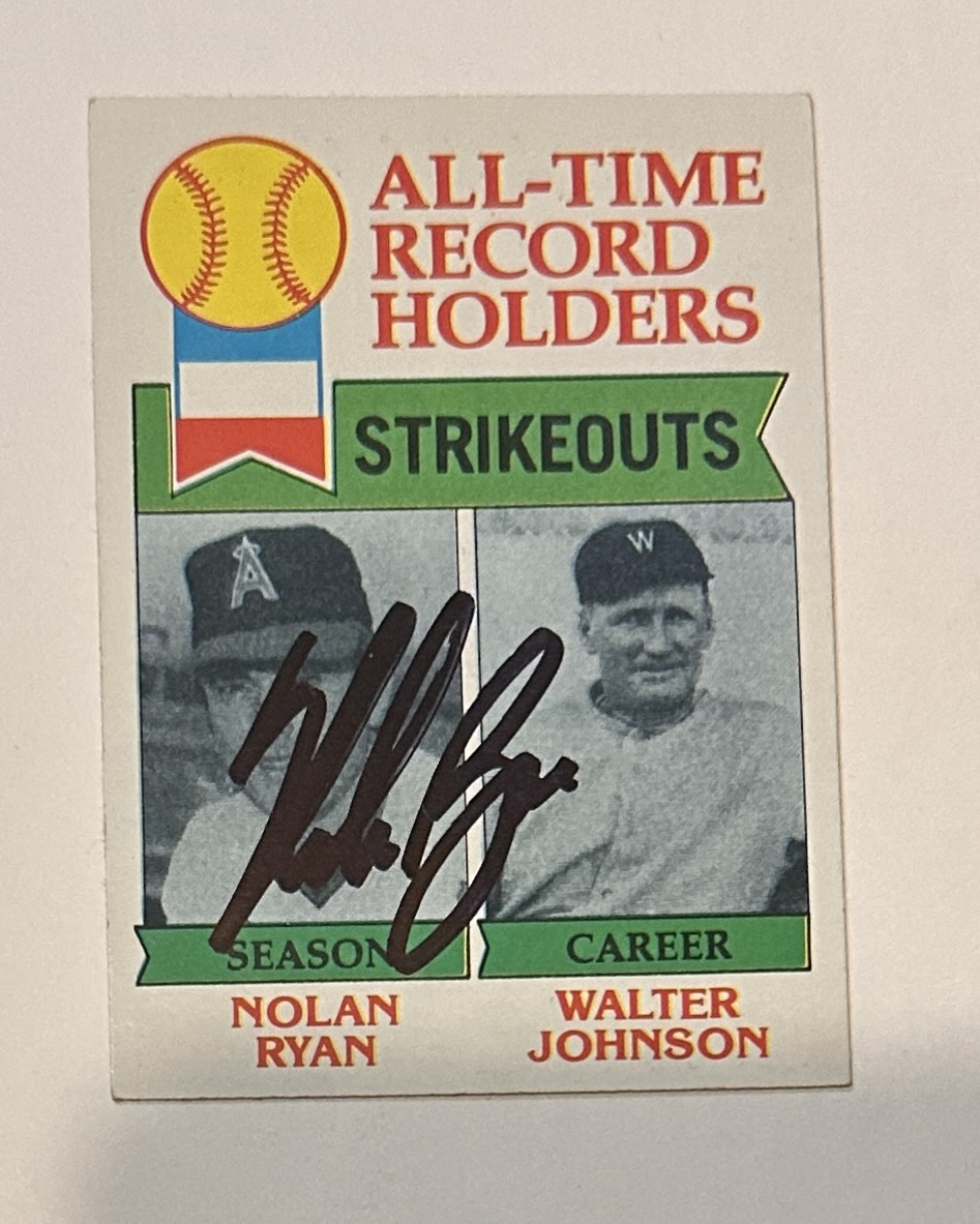 Nolan Ryan Autographed Card 