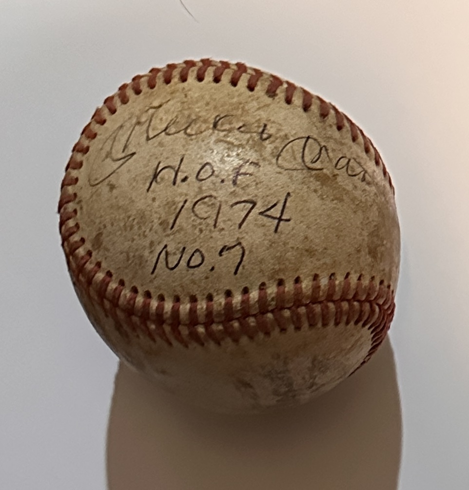 Mickey Mantle Autographed BASEBALL WITH STATS