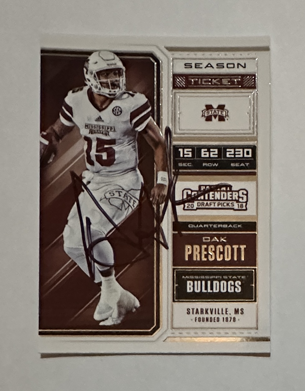 Dak Prescott Autographed Card 