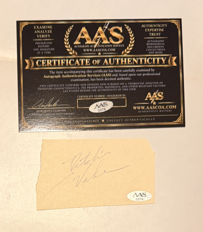 Ritchie Valens Autographed Cut