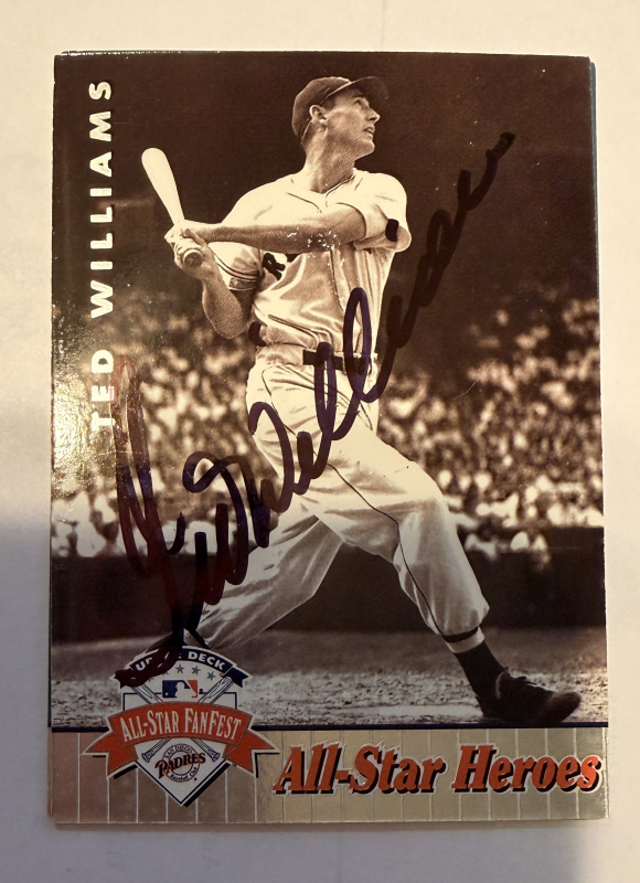 Ted Williams Autographed CARD