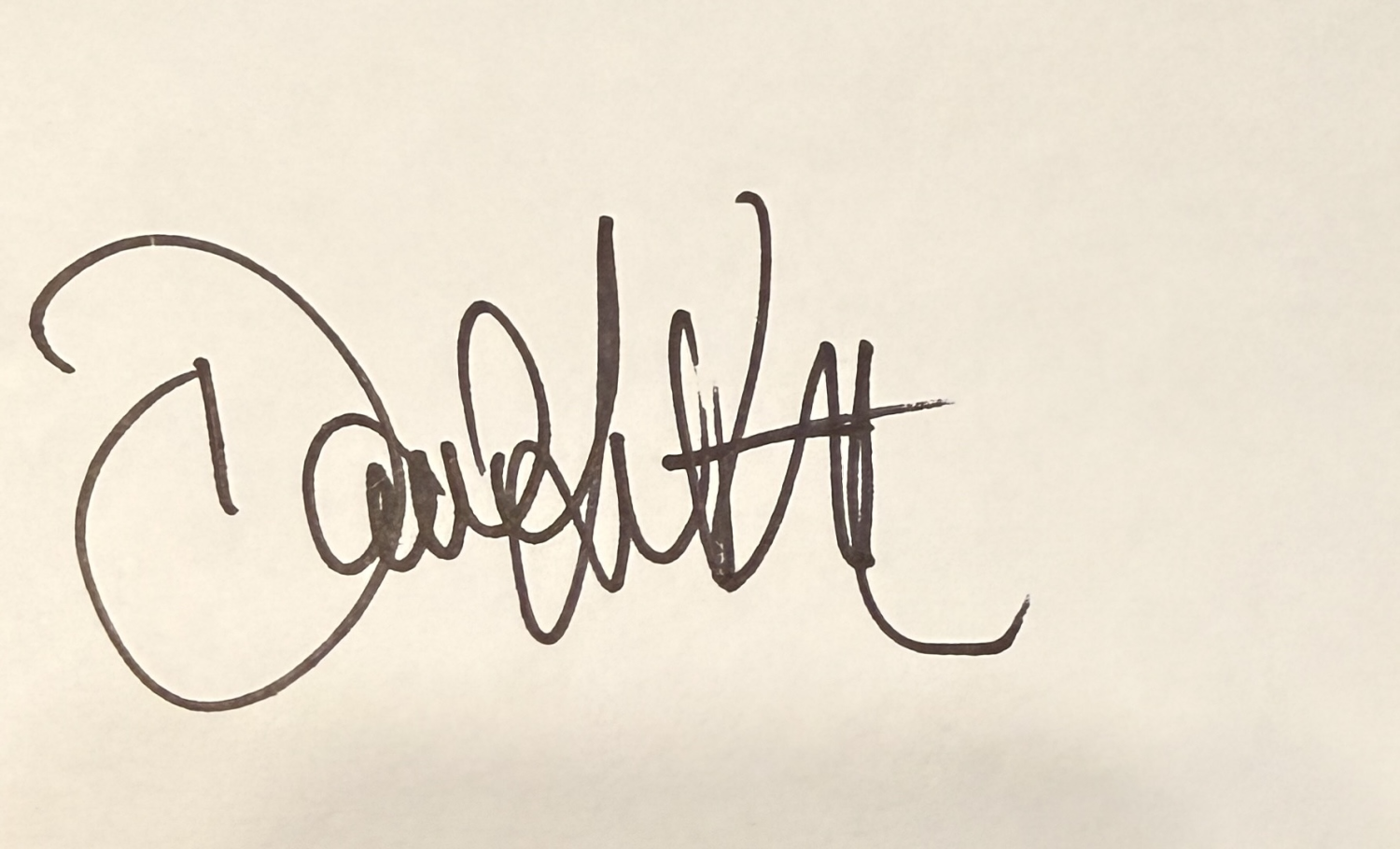 David Lee Roth Autographed Card 3x5