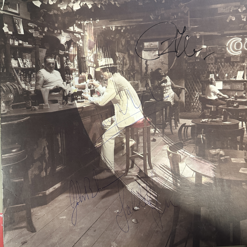 Led Zeppelin Autographed Album Cover