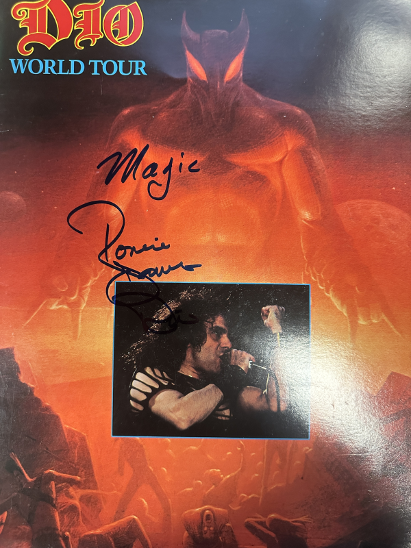Ronnie James Dio Autographed Tour Booklet