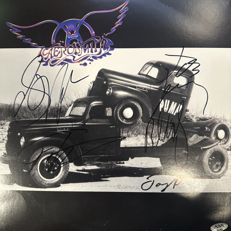 Aerosmith Autographed Album Cover