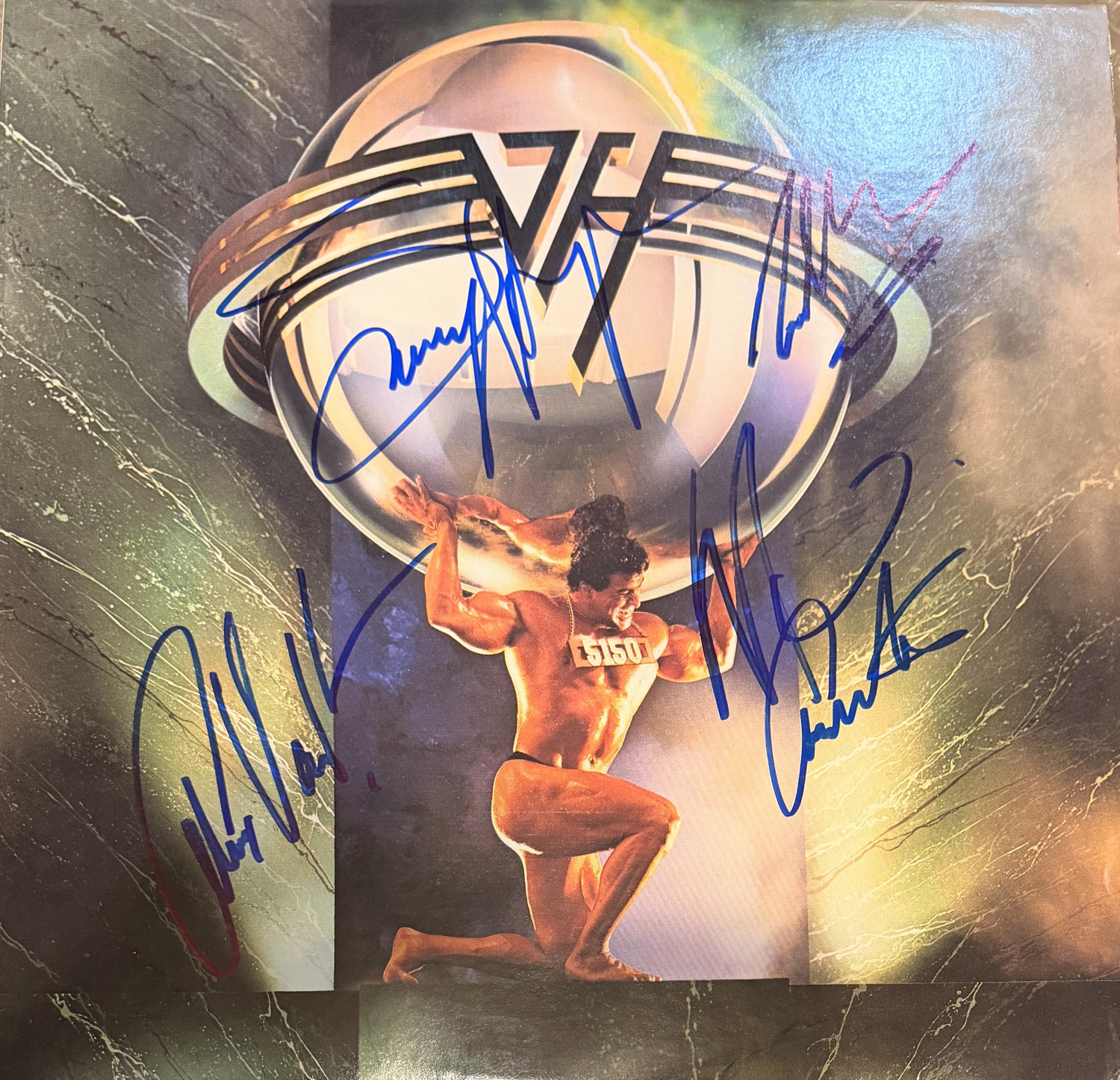 Van Halen Autographed Album Sammy Eddie Mike and Alex!